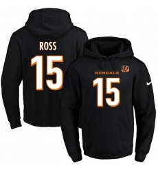 NFL Men's Nike Cincinnati Bengals #15 John Ross Black Name & Number Pullover Hoodie