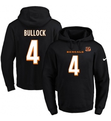 NFL Men's Nike Cincinnati Bengals #4 Randy Bullock Black Name & Number Pullover Hoodie