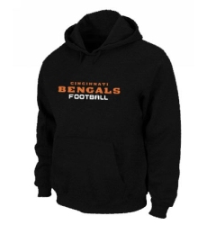 NFL Men's Nike Cincinnati Bengals Font Pullover Hoodie - Black