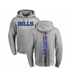 Football Buffalo Bills #15 John Brown Ash Backer Pullover Hoodie