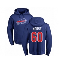 Football Buffalo Bills #60 Mitch Morse Royal Blue Name & Number Logo Pullover Hoodie