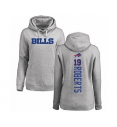 Football Women's Buffalo Bills #19 Andre Roberts Ash Backer Pullover Hoodie