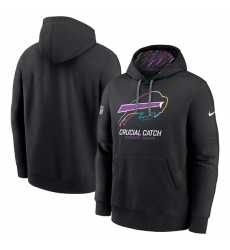 Men's Buffalo Bills Black 2024 Crucial Catch Club Pullover Hoodie