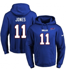 NFL Men's Nike Buffalo Bills #11 Zay Jones Royal Blue Name & Number Pullover Hoodie