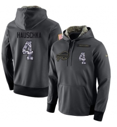 NFL Men's Nike Buffalo Bills #4 Stephen Hauschka Stitched Black Anthracite Salute to Service Player Performance Hoodie