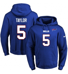 NFL Men's Nike Buffalo Bills #5 Tyrod Taylor Royal Blue Name & Number Pullover Hoodie