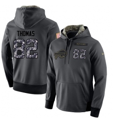 NFL Men's Nike Buffalo Bills #82 Logan Thomas Stitched Black Anthracite Salute to Service Player Performance Hoodie