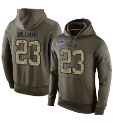 NFL Nike Buffalo Bills #23 Aaron Williams Green Salute To Service Men's Pullover Hoodie