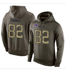 NFL Nike Buffalo Bills #82 Logan Thomas Green Salute To Service Men's Pullover Hoodie