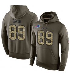 NFL Nike Buffalo Bills #89 Chris Gragg Green Salute To Service Men's Pullover Hoodie