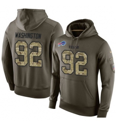 NFL Nike Buffalo Bills #92 Adolphus Washington Green Salute To Service Men's Pullover Hoodie