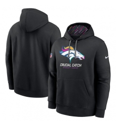 Men's Denver Broncos Black 2024 Crucial Catch Club Pullover Hoodie