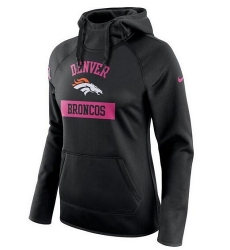 NFL Denver Broncos Nike Women's Breast Cancer Awareness Circuit Performance Pullover Hoodie - Black