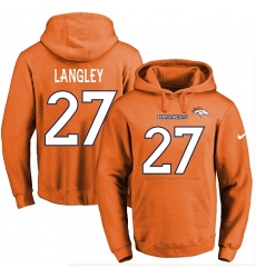 NFL Men's Nike Denver Broncos #27 Brendan Langley Orange Name & Number Pullover Hoodie