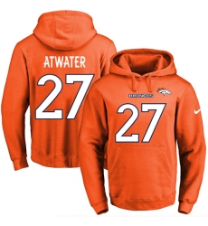 NFL Men's Nike Denver Broncos #27 Steve Atwater Orange Name & Number Pullover Hoodie