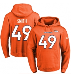 NFL Men's Nike Denver Broncos #49 Dennis Smith Orange Name & Number Pullover Hoodie