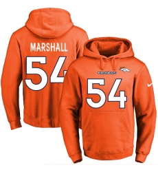 NFL Men's Nike Denver Broncos #54 Brandon Marshall Orange Name & Number Pullover Hoodie