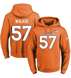 NFL Men's Nike Denver Broncos #57 Demarcus Walker Orange Name & Number Pullover Hoodie