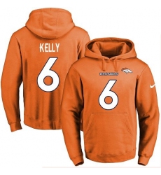 NFL Men's Nike Denver Broncos #6 Chad Kelly Orange Name & Number Pullover Hoodie