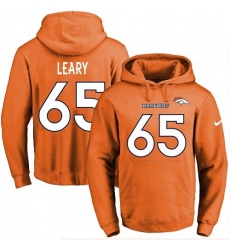 NFL Men's Nike Denver Broncos #65 Ronald Leary Orange Name & Number Pullover Hoodie