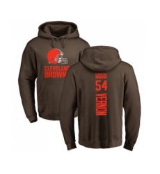 Football Cleveland Browns #54 Olivier Vernon Brown Backer Pullover Hoodie