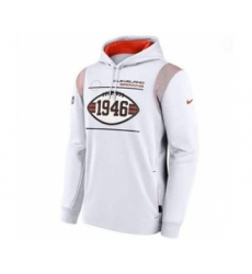 Men's Cleveland Browns 1946 75th Anniversary White Pullover Football Hoodie