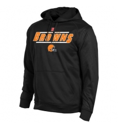 NFL Cleveland Browns Historic Logo Majestic Synthetic Hoodie Sweatshirt - Black