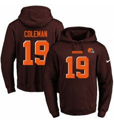 NFL Men's Nike Cleveland Browns #19 Corey Coleman Brown Name & Number Pullover Hoodie