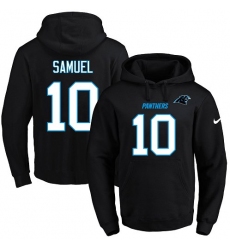 NFL Men's Nike Carolina Panthers #10 Curtis Samuel Black Name & Number Pullover Hoodie