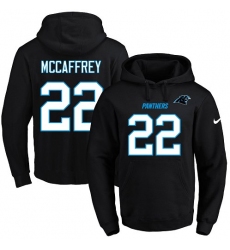 NFL Men's Nike Carolina Panthers #22 Christian McCaffrey Black Name & Number Pullover Hoodie