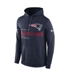 NFL Men's New England Patriots Nike Navy Super Bowl LI Bound Team Travel Circuit Performance Pullover Hoodie