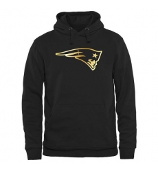 NFL Men's New England Patriots Pro Line Black Gold Collection Pullover Hoodie