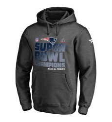 NFL Men's New England Patriots Pro Line by Fanatics Branded Charcoal Super Bowl LI Champions Trophy Collection Locker Room Pullover Hoodie