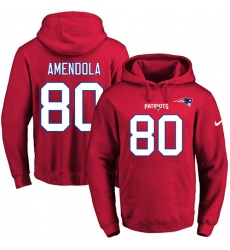 NFL Men's Nike New England Patriots #80 Danny Amendola Red Name & Number Pullover Hoodie