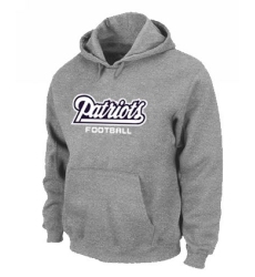 NFL Men's Nike New England Patriots Font Pullover Hoodie - Grey