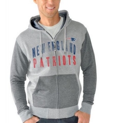 NFL New England Patriots G-III Sports by Carl Banks Safety Tri-Blend Full-Zip Hoodie - Heathered Gray