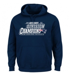 NFL New England Patriots Majestic 2015 AFC East Division Champions Pullover Hoodie - Navy