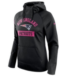 NFL New England Patriots Nike Women's Breast Cancer Awareness Circuit Performance Pullover Hoodie - Black