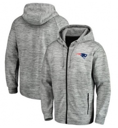 NFL New England Patriots Pro Line by Fanatics Branded Space Dye Performance Full-Zip Hoodie - Heathered Gray