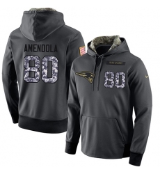 NFL Nike New England Patriots #80 Danny Amendola Stitched Black Anthracite Salute to Service Player Performance Hoodie