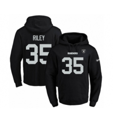 Football Men's Oakland Raiders #35 Curtis Riley Black Name & Number Pullover Hoodie