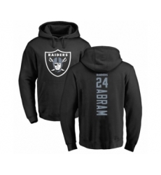 Football Oakland Raiders #24 Johnathan Abram Black Backer Pullover Hoodie