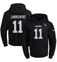 NFL Men's Nike Oakland Raiders #11 Sebastian Janikowski Black Name & Number Pullover Hoodie