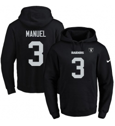 NFL Men's Nike Oakland Raiders #3 E. J. Manuel Black Name & Number Pullover Hoodie