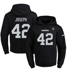 NFL Men's Nike Oakland Raiders #42 Karl Joseph Black Name & Number Pullover Hoodie