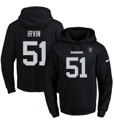 NFL Men's Nike Oakland Raiders #51 Bruce Irvin Black Name & Number Pullover Hoodie