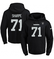 NFL Men's Nike Oakland Raiders #71 David Sharpe Black Name & Number Pullover Hoodie