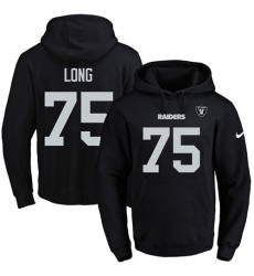 NFL Men's Nike Oakland Raiders #75 Howie Long Black Name & Number Pullover Hoodie