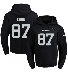 NFL Men's Nike Oakland Raiders #87 Jared Cook Black Name & Number Pullover Hoodie