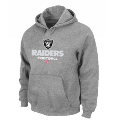 NFL Men's Nike Oakland Raiders Critical Victory Pullover Hoodie - Grey